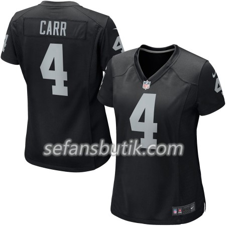 Oakland Raiders Tröjor Derek Carr 4 Nike Svart - Dame Oakland Raiders Tröjor Derek Carr 4 Nike Svart - Dame
